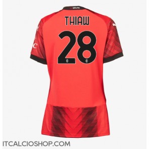 AC Milan Malick Thiaw #28 Prima Maglia Femmina 2023-24 Manica Corta